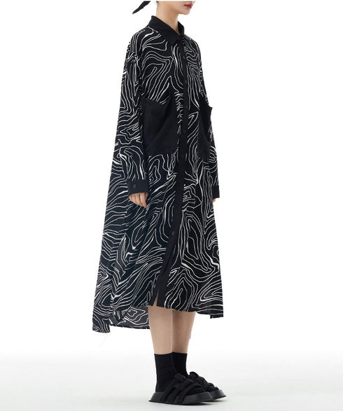 Contour Line Pocket Dress