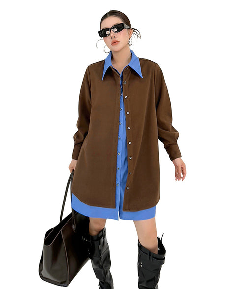 Bicolor Zip Top & Skirt Co-ord