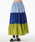 Color Block Tiered Maxi Skirt