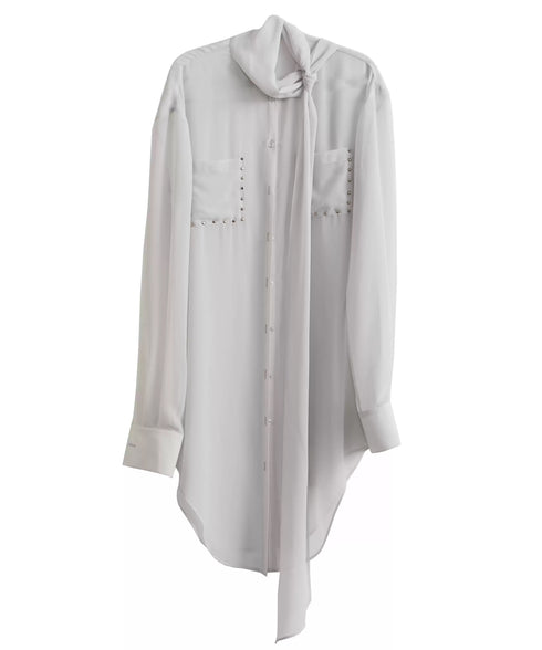 Studded Sheer Long Blouse