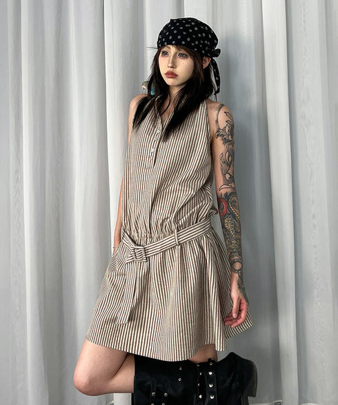 Belted Stripe Dress