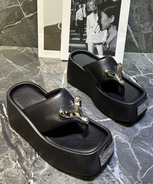 Metal Flow Platform Sandal
