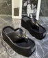 Metal Flow Platform Sandal