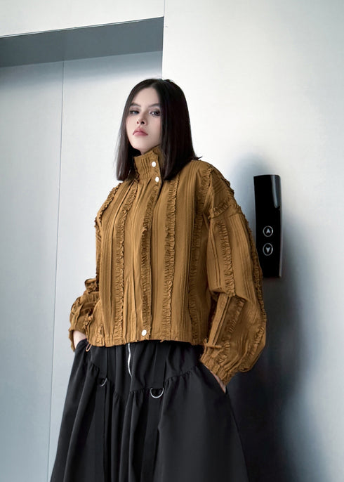 Vertical Frill Stand Jacket