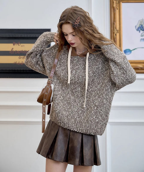 Melt Hood Knit Top