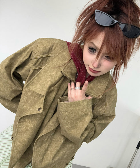 Fold Crest Zip Jacket