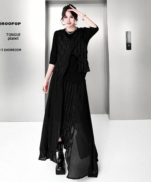 Oval Trace Vest&Skirt Co-ord