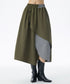 Layered Button Design Skirt