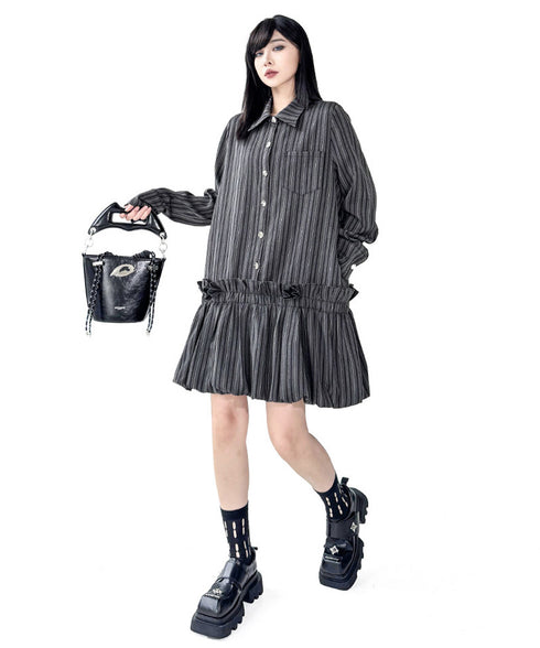 Stripe Tier Shirt Dress