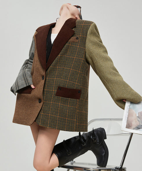 Patchwork Tailored Jacket