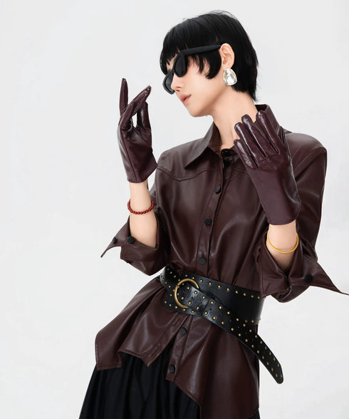 Studded Wide Buckle Belt