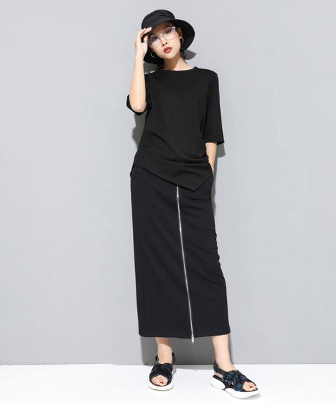 Center Zip Wide Pants