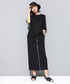 Center Zip Wide Pants