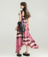 Graffiti Plaid Frill Dress
