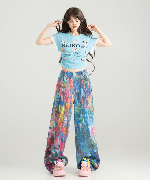 Art Color Wide Pants