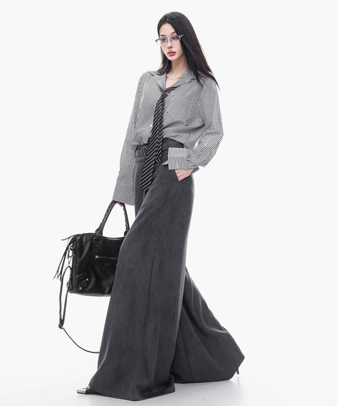 Frayed Contrast Knit Top