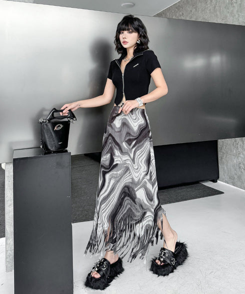 Shadow Layered Lace Skirt