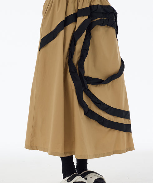 Circular Tape Embroidery Skirt