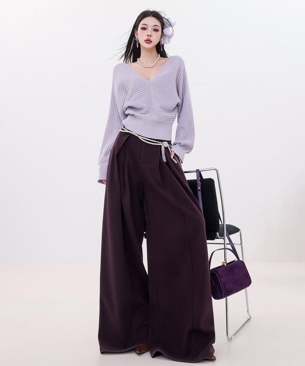 Fluid Pleat Wide Pants