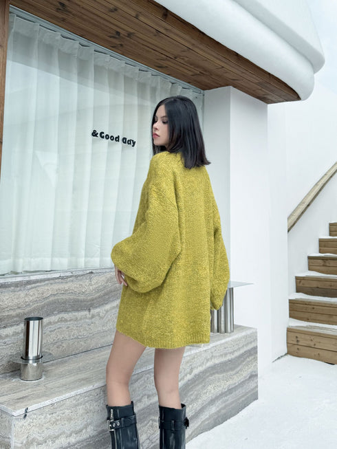 Balloon Sleeve Knit Top