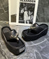 Metal Flow Platform Sandal