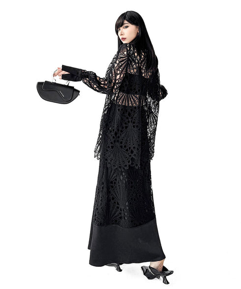 Lace Layer Blouse&Skirt Co-ord