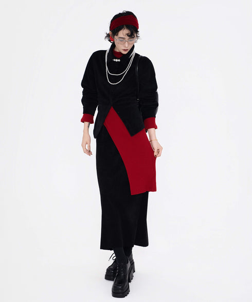 Corduroy Twist Front Blouse