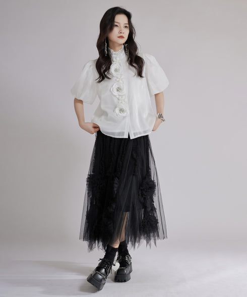 Tulip Layered Tulle Skirt