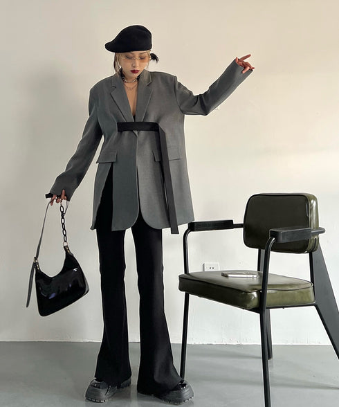 Structured Strap Tailored Jacket