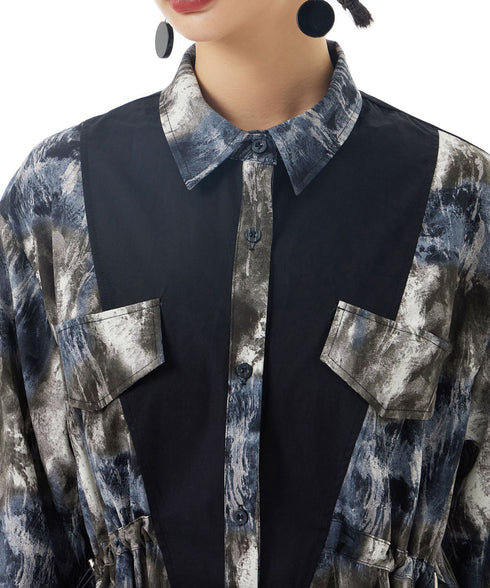 Brushstroke Yoke Dress