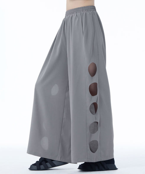 Dot Slit Wide Pants