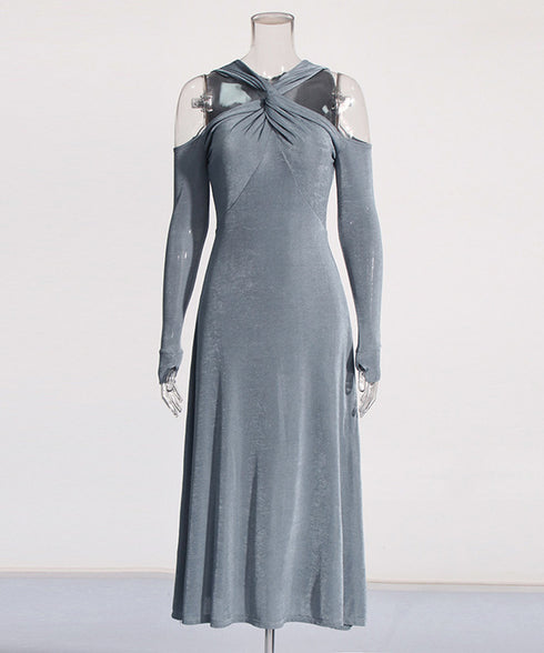 Cross Drape Maxi Dress