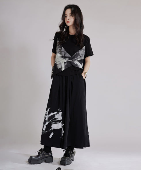 Graphic Twist Layered T-shirt