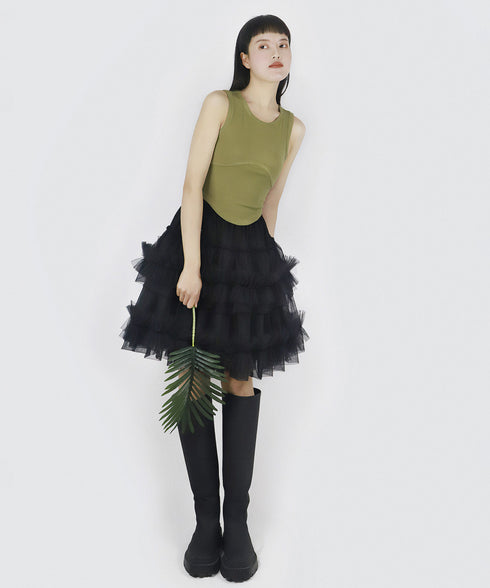 Cascade Ruffle Skirt