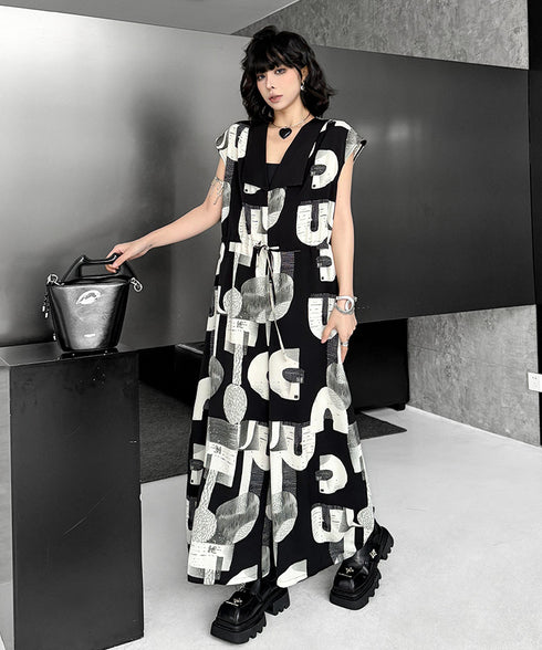 Alphabet Print Jumpsuit