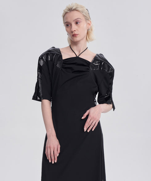 Gloss Panel Strap Dress
