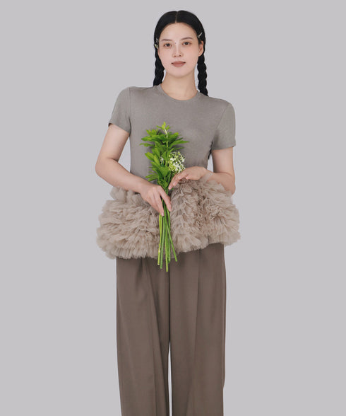 Orphina Ruffle Hem Top