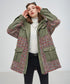 Hooded Tweed Panel Coat