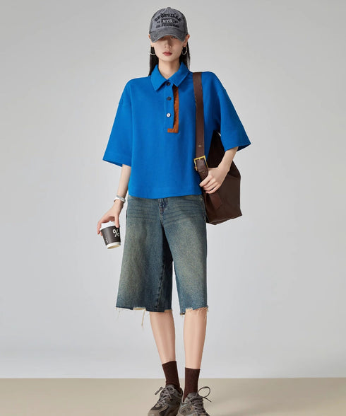Solvane Trim Polo Top