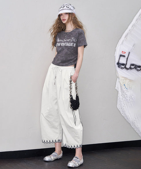 Cloud Hem Balloon Pants