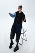 Patchwork Denim Hoodie