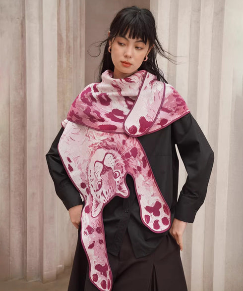 Leopard Art Knit Stole