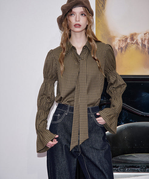 Check Muse Blouse