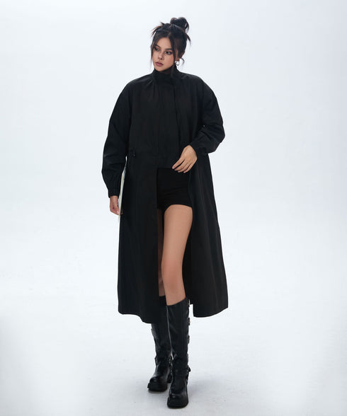 High Neck Wide Long Jacket