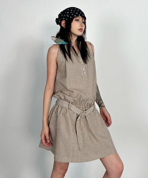 Belted Stripe Dress