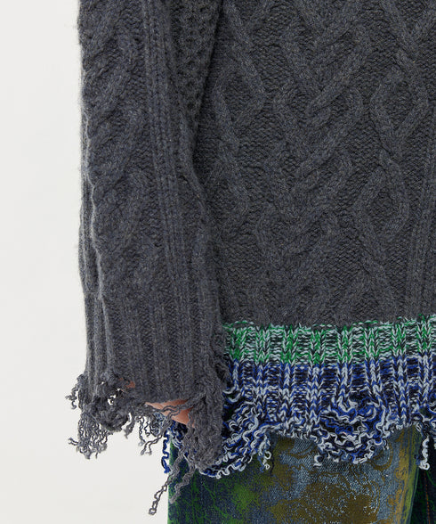 Patchwork Toggle Sweater