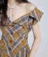Fold Collar Peplum Top