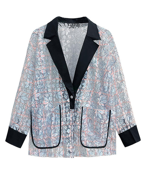 Floral Lace Sheer Jacket