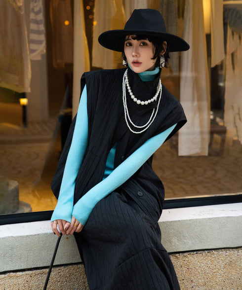 Quilted Volume Vest& Skirt Co-ord