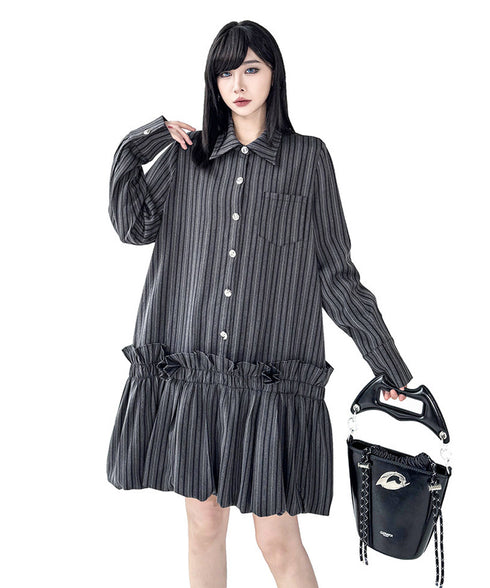 Stripe Tier Shirt Dress